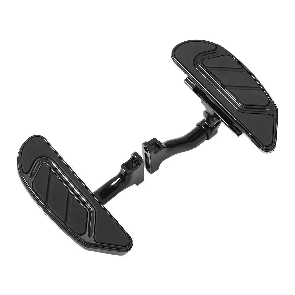 Black Rear Passenger Footboard Kit for Harley Road King Glide (1993–2025)