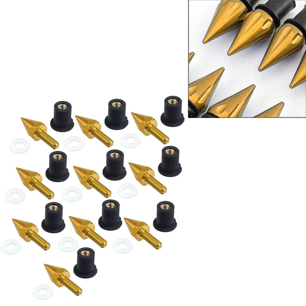10x New Windscreen Windshield Motorcycle Spike Bolts 5MM Wind Screen Bolt Screw