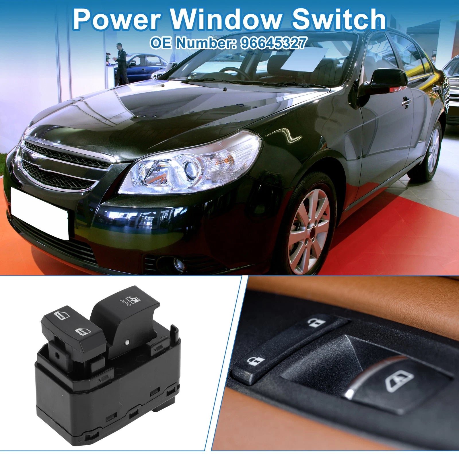 Front Passenger Side Power Window Switch for Chevrolet Epica (2005–2006)