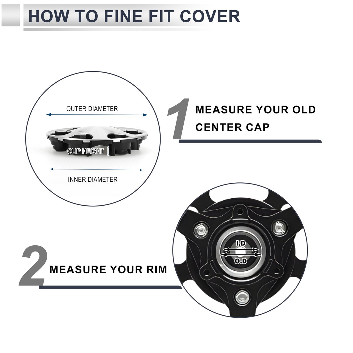 Wheel Center Caps Replacement for Chevrolet Tahoe 2007–2013 Silver Tone 1Pc