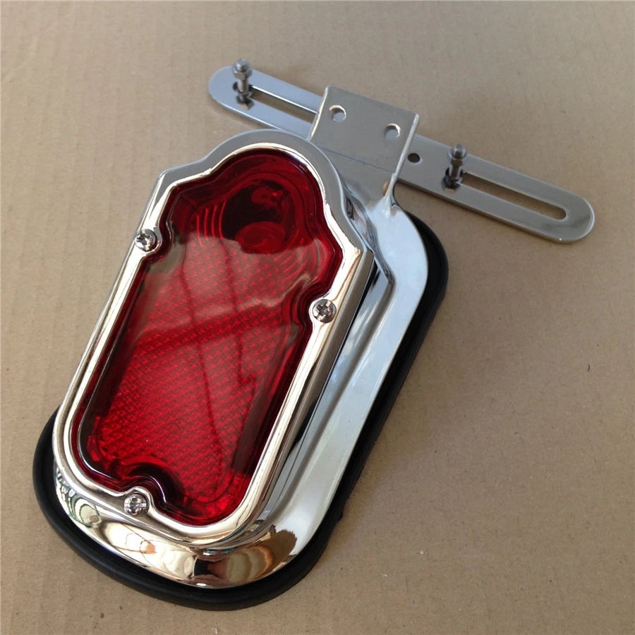Chrome Metal Brake Tail Light for Harley Motorcycle