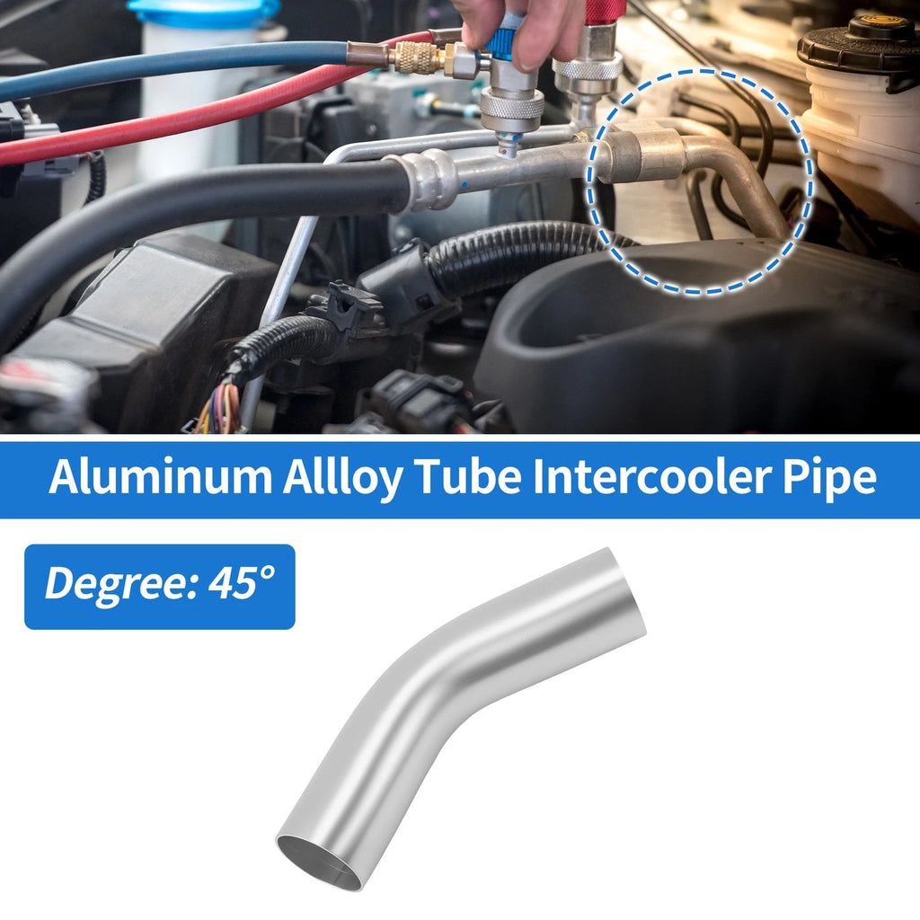 45° Intercooler Pipe for - 1.77" OD, 4" Length, Silver
