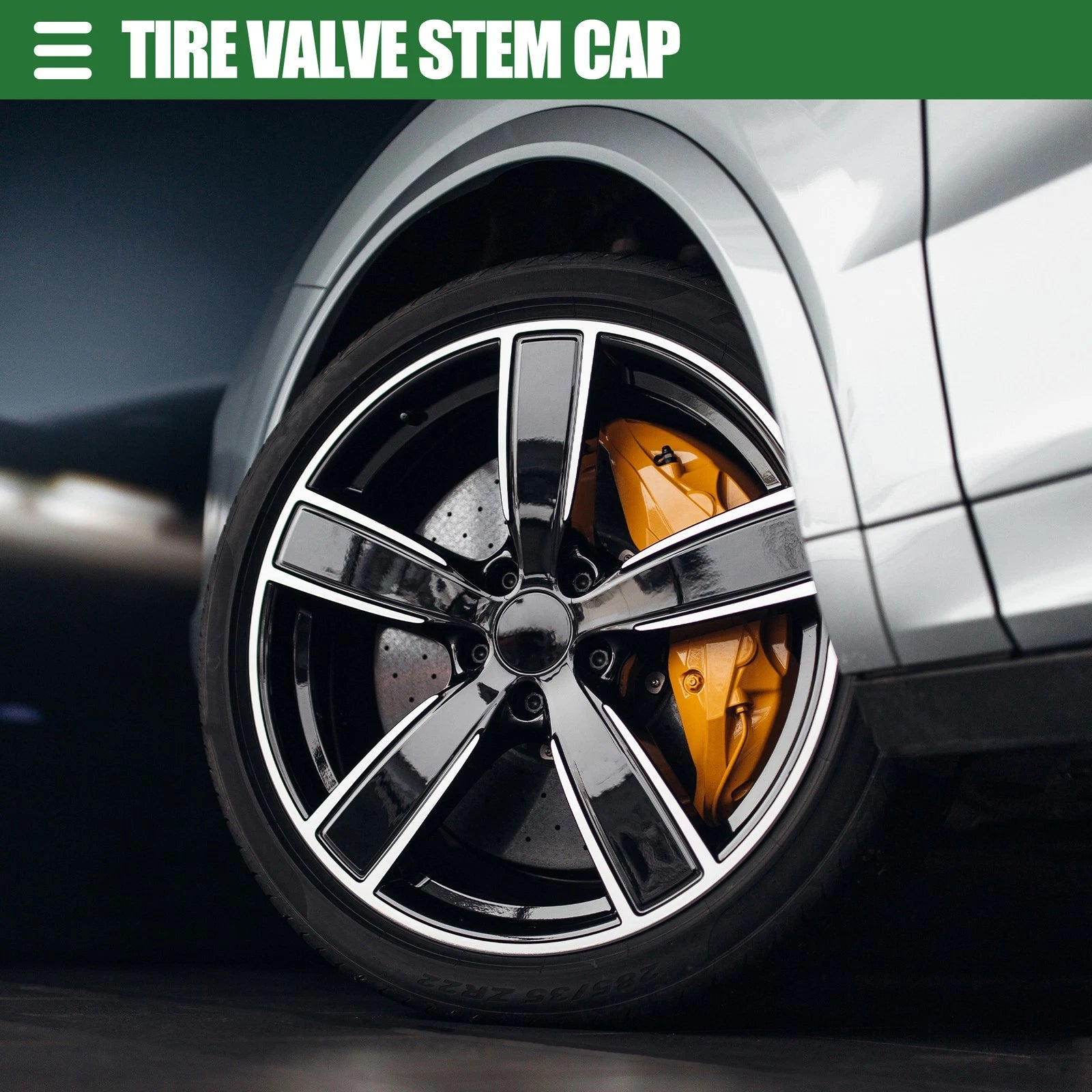 5pc Tire Valve Stem Caps Universal Replacement for 17mm Car SUV Bike