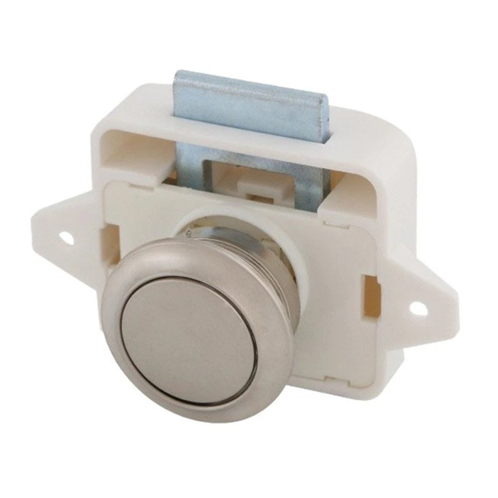 Push Button Cabinet Lock for RV Cabinets (Space Saving, Zinc Alloy)