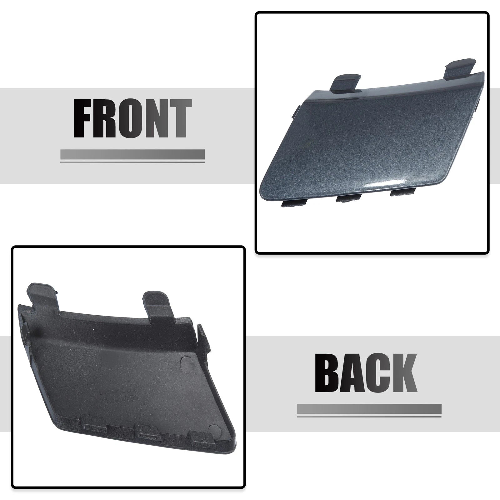 Bumper Tow Hook Cover for Volkswagen CC (2009–2017) - Gray