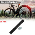 36 Pc Steel Bicycle Spokes with Nipples 14G J Bend 280mm for Universal (Fits)