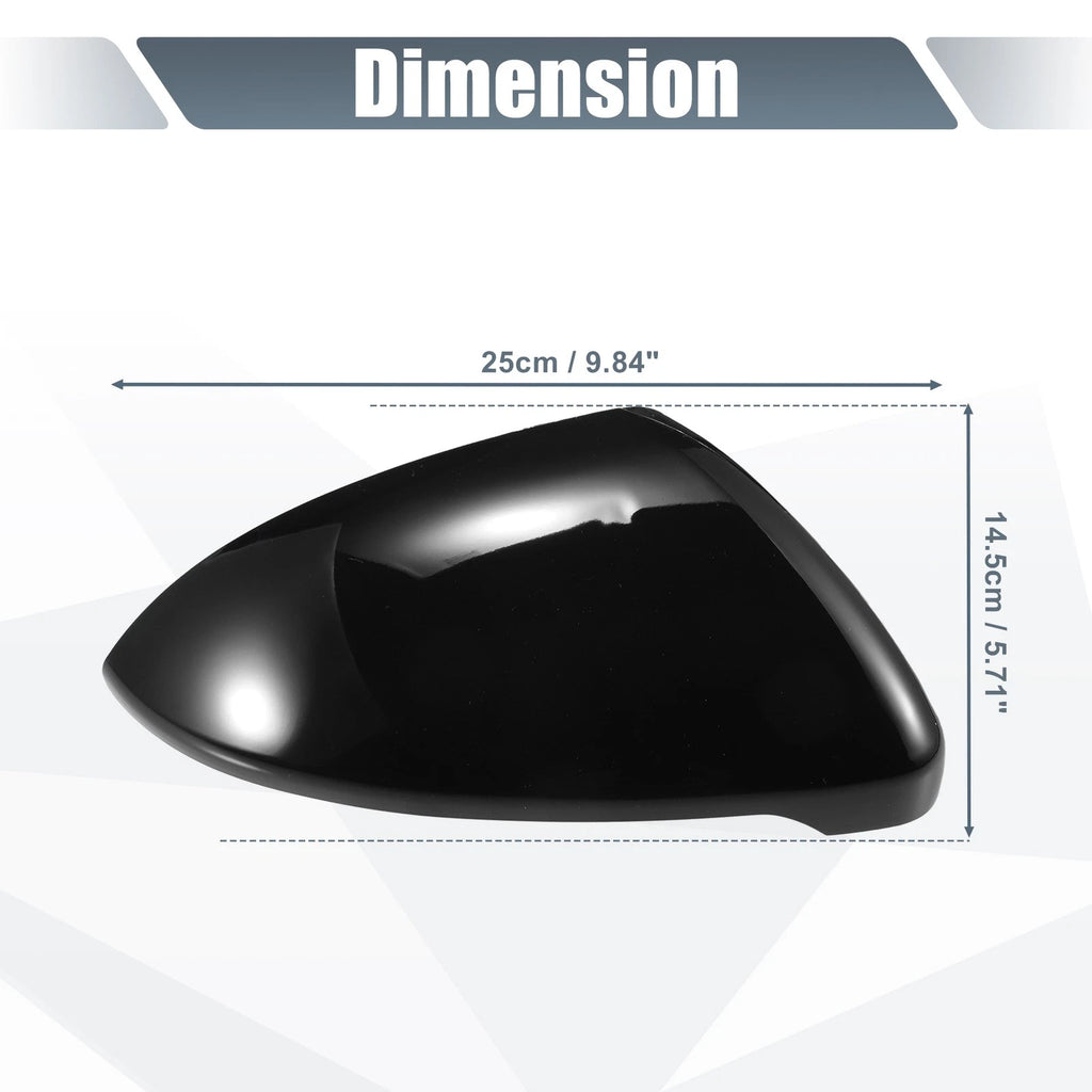 Right Mirror Cover Cap Replacement Gloss Black for Volkswagen Golf MK7 (2015–2021)