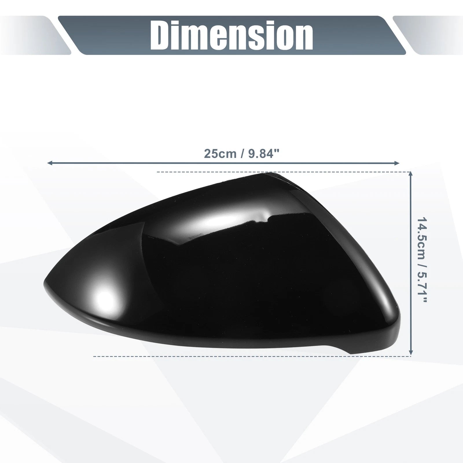 Right Mirror Cover Cap Replacement Gloss Black for Volkswagen Golf MK7 (2015–2021)