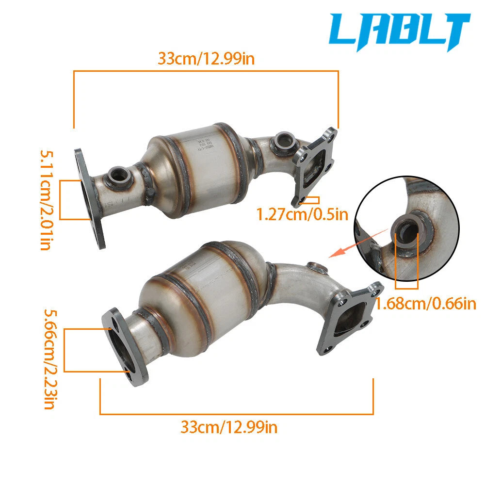 2X Catalytic Converters for GMC Terrain (2010–2012) 3.0L