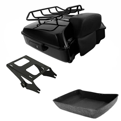 Chopped Trunk Backrest Luggage Rack for Harley Street Road Glide (2014–2026)