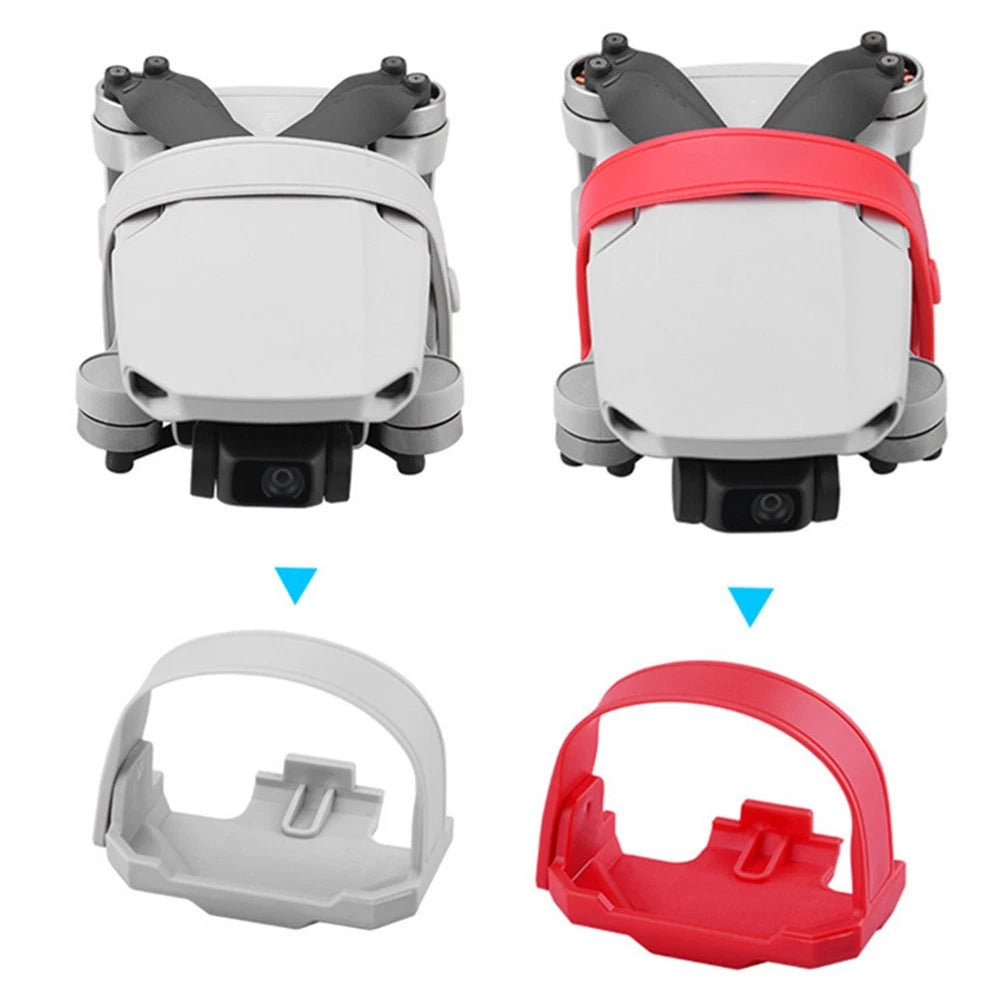 Propeller Holder for DJI Mavic Mini 2 SE (2020–2023) - Grey/Red Silicone