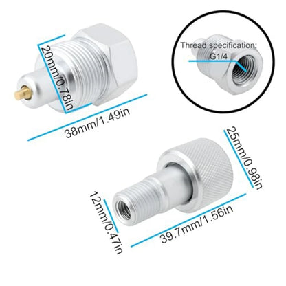 2X Hydraulic Quick Coupler 1/4 NPT for Jack Pump Hose Fitting