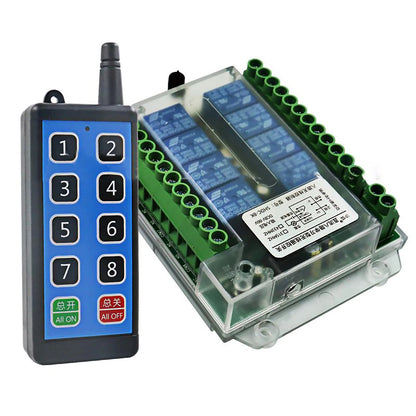8 Channel Wireless RF433MHz Remote Control Switch Relay Module DC8-86V