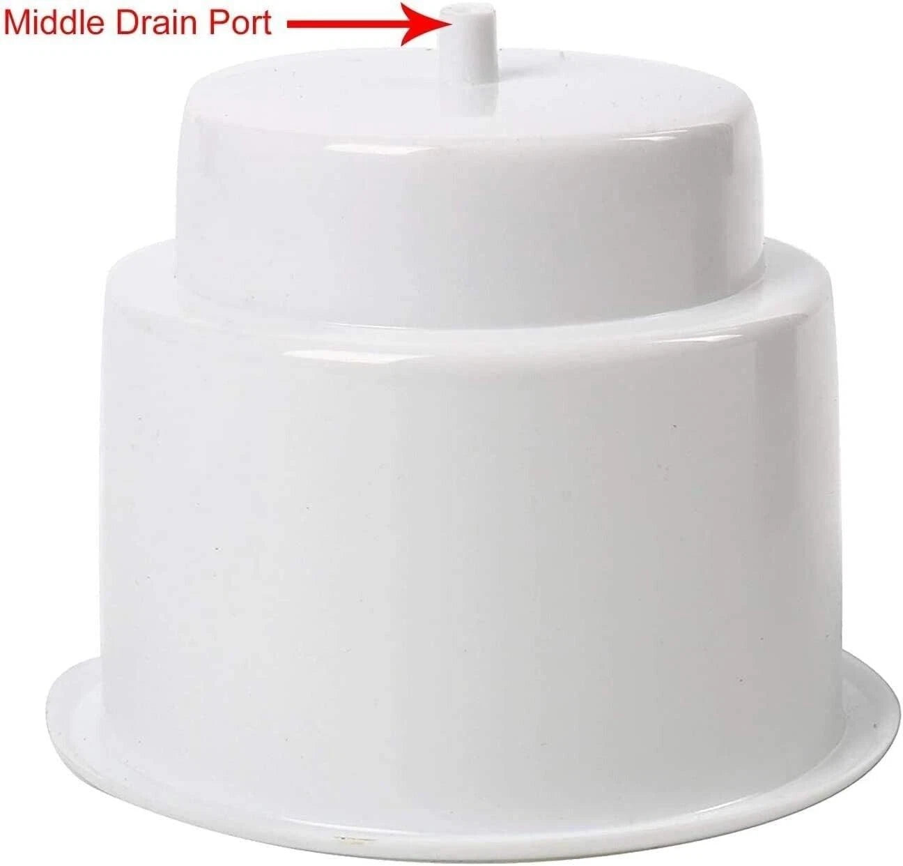 5 Pack White Plastic Cup Holder Insert with Drain for Boat Car Marine RV