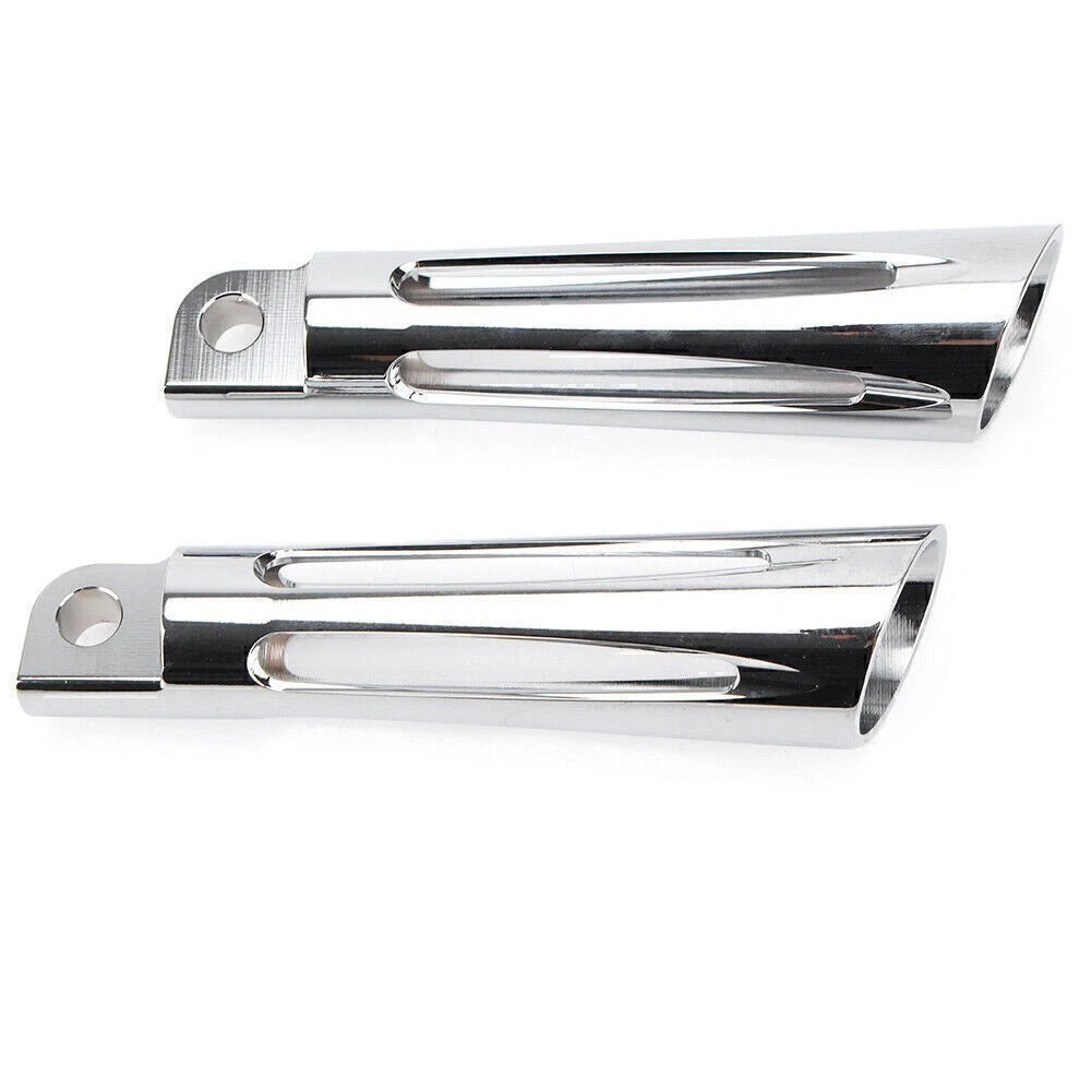 Chrome Front Foot Pegs & Pedal Pads for Harley Touring Road King (1991–2015)