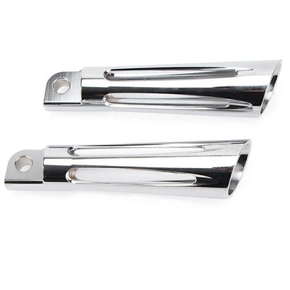 Chrome Front Foot Pegs & Pedal Pads for Harley Touring Road King (1991–2015)