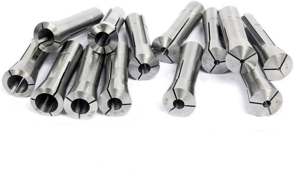 13pcs R8 Round Collet Drawbar Thread 7/16"-20" for CNC Machines