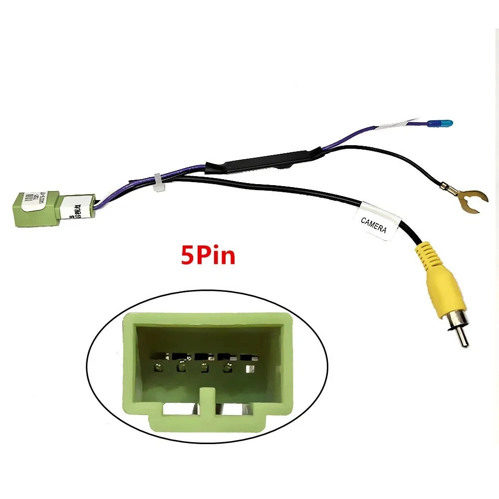 5-Pin Reverse Camera RCA Adapter Cable for Mitsubishi Pajero 4WD (2008–2021)