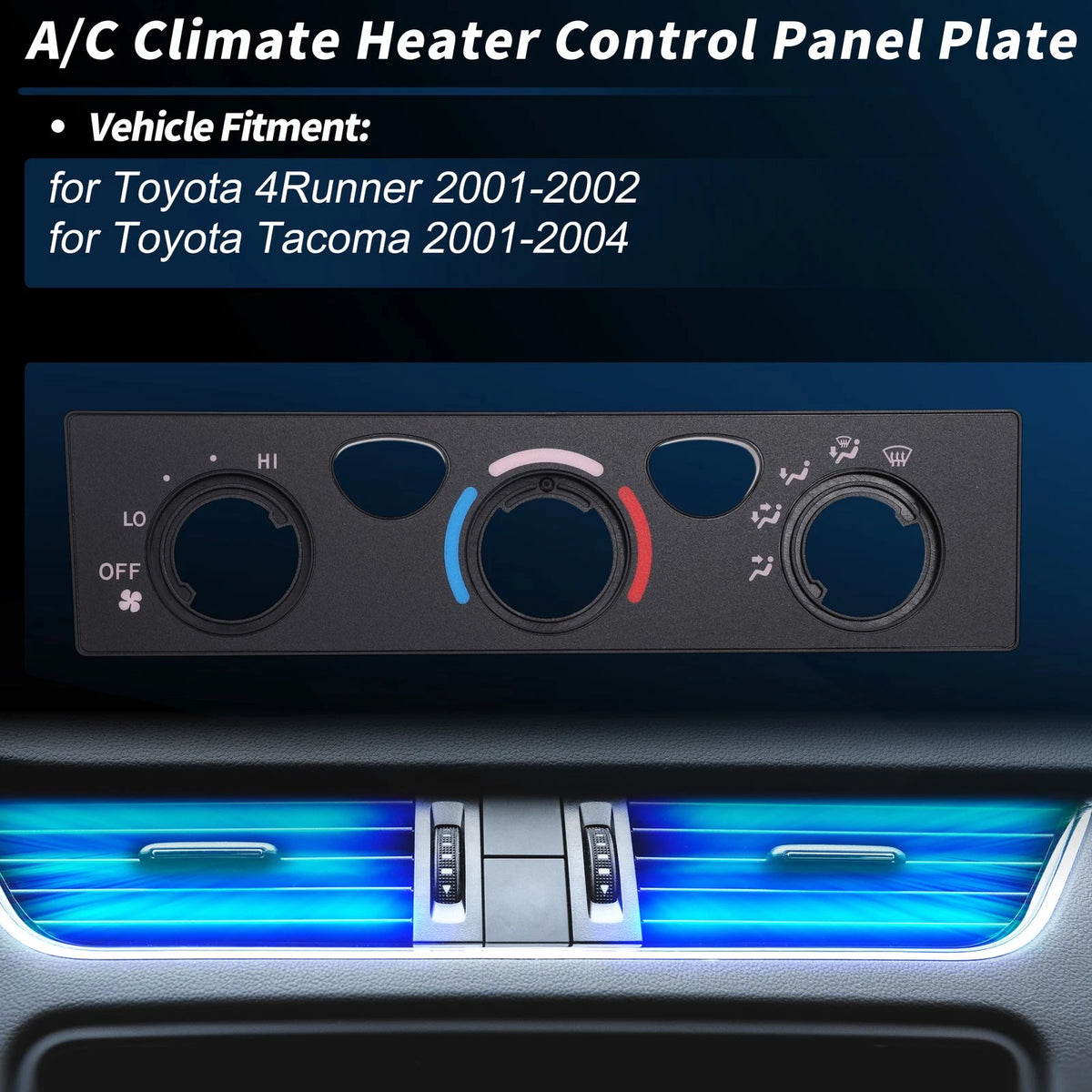 A/C Climate Heater Control Panel Plate for Toyota 4Runner (OE 55519-35340)