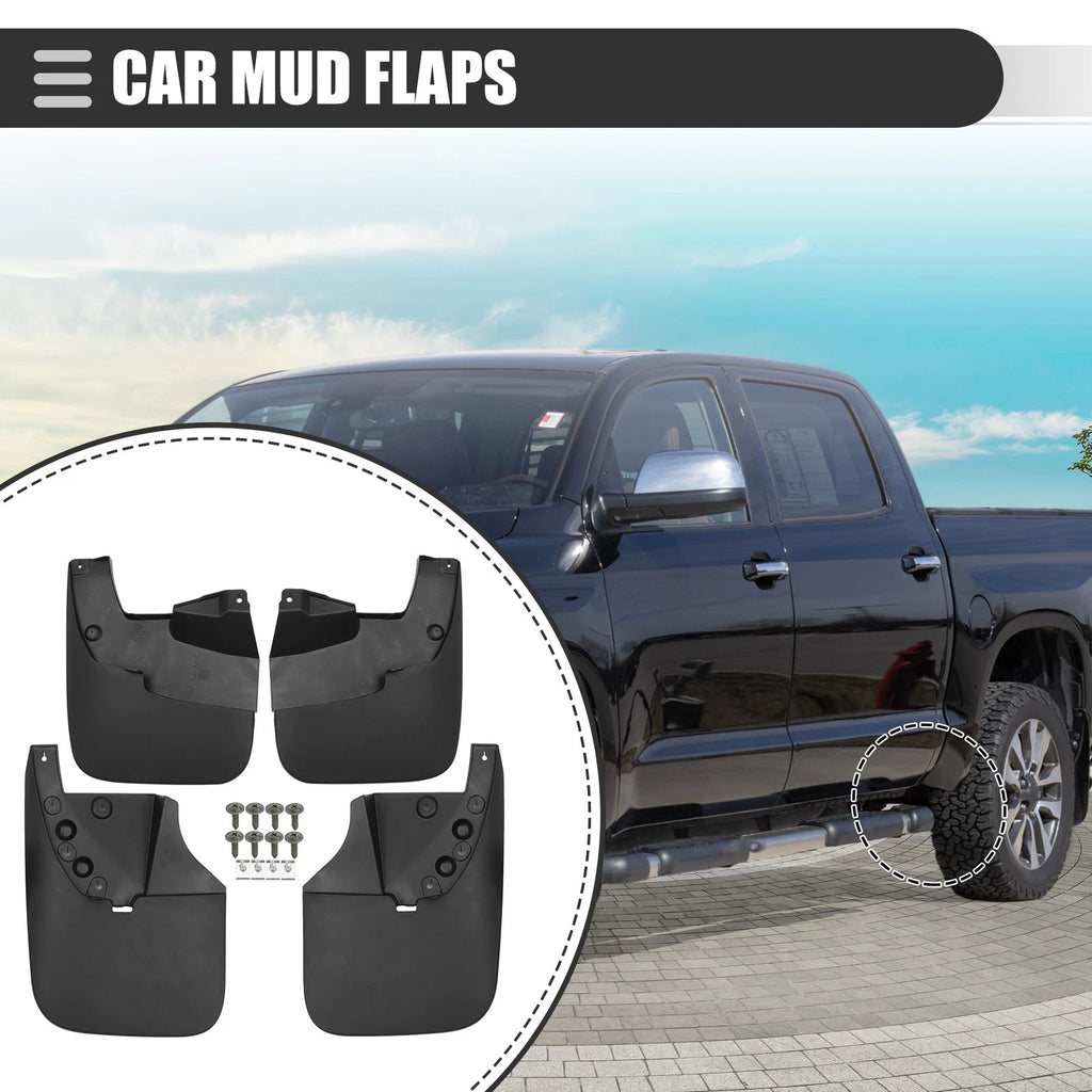 Mud Flaps Splash Guards with Screws Set for Toyota Tundra (2007–2021)