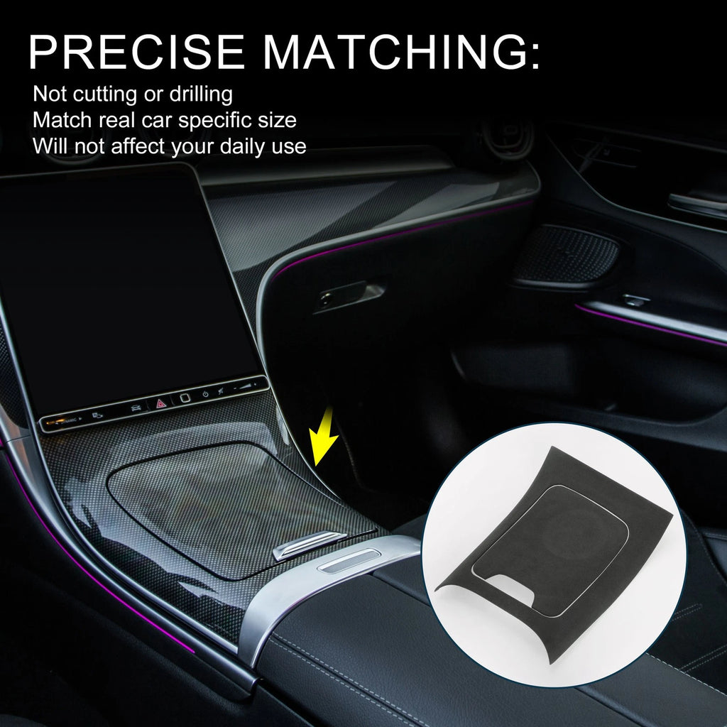 Center Console Panel Sticker Matte Black for Mercedes-Benz C-Class (2022–2024)