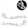 Reflective Bumper Decal for - Silver Butterfly Pattern