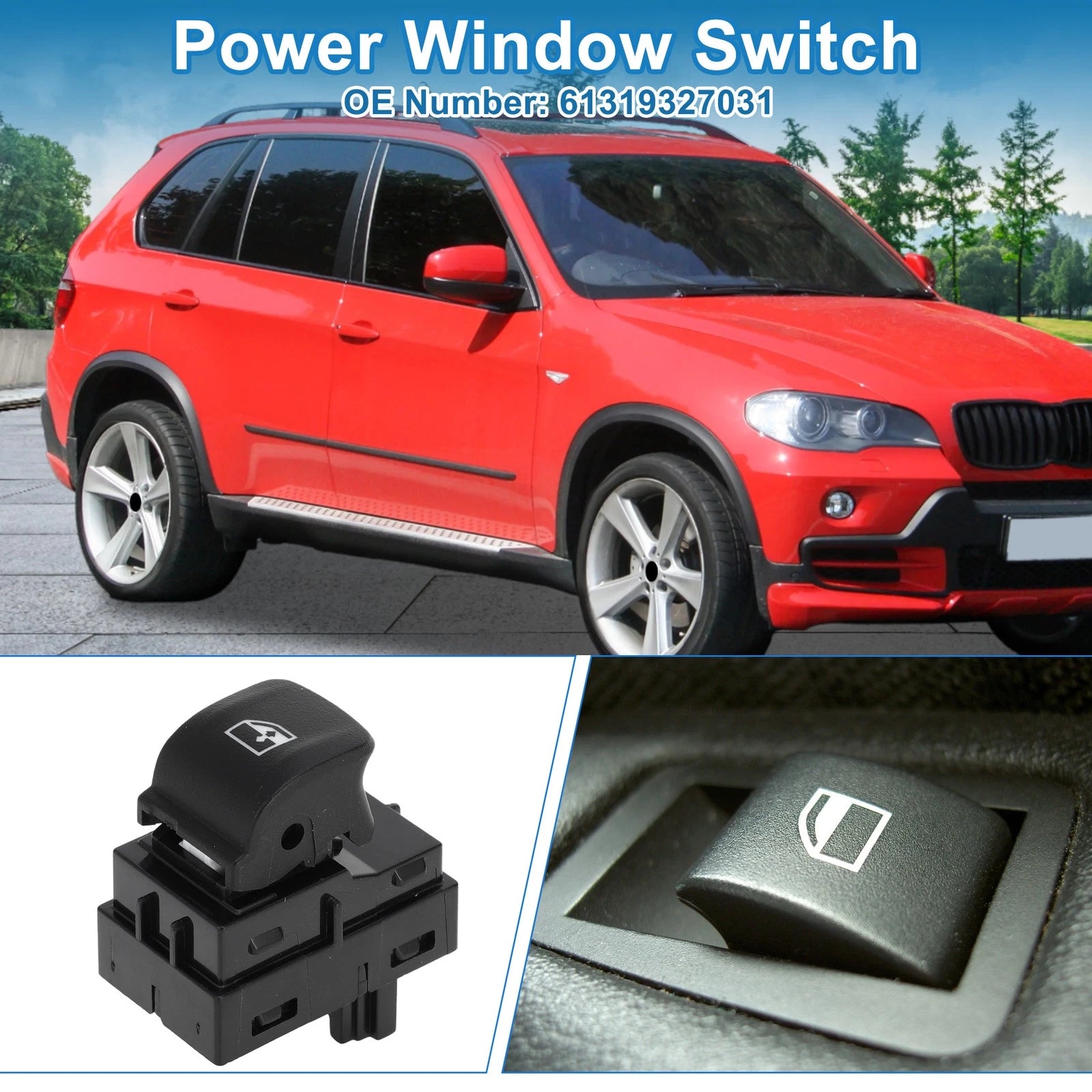 Rear Left Power Window Switch Replacement for BMW 330i 330e xDrive (2019–2022)