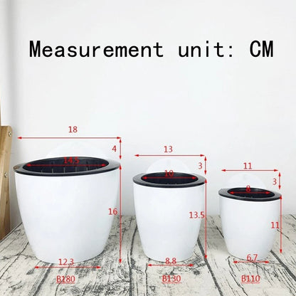 Self-Watering Flower Pot for Outdoor Use