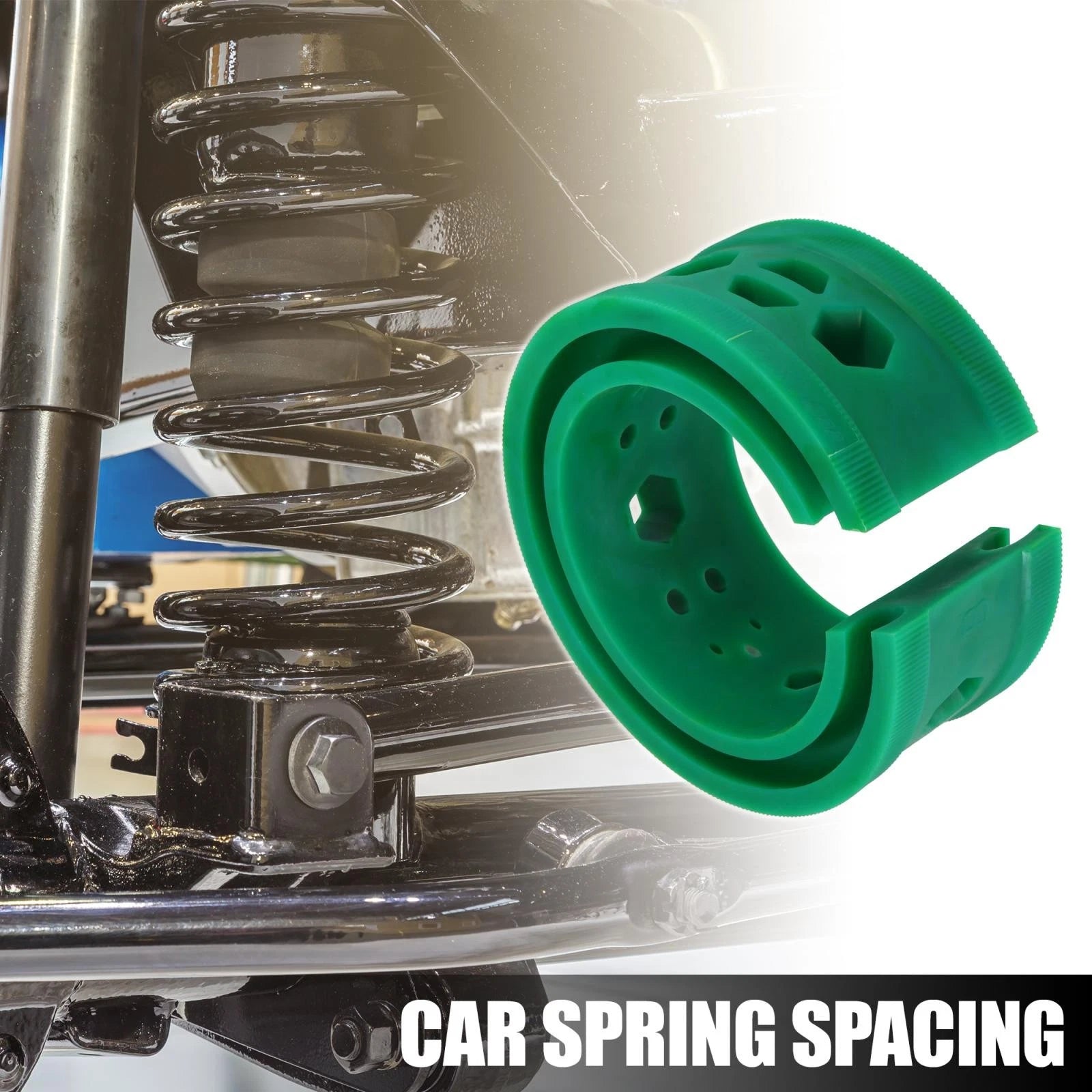 2PCS Coil Spring Rubber Bumpers Universal for Ford Chevy (B Type) (1990–2024)