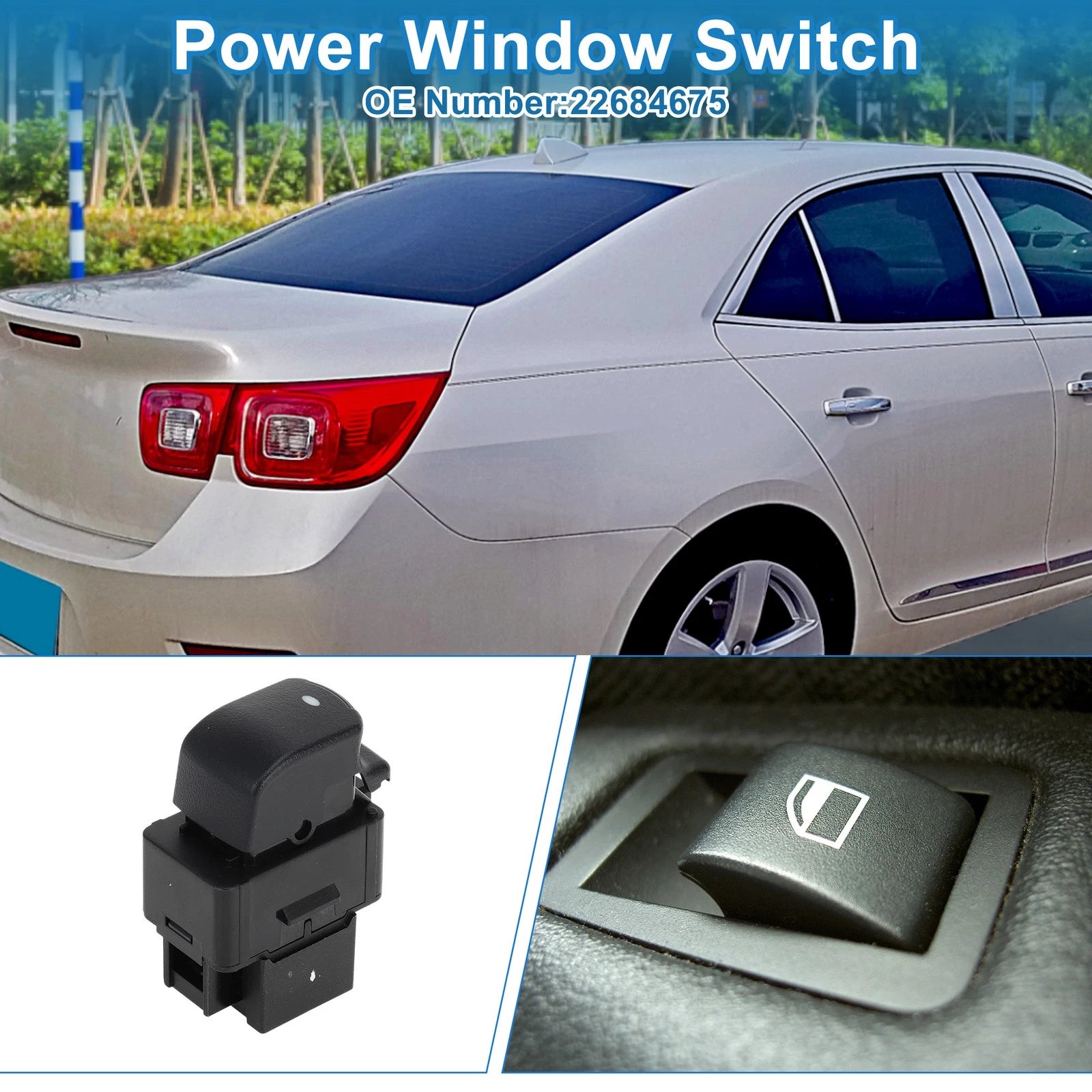 Rear Side Power Window Switch for Chevrolet Malibu (2004–2013)