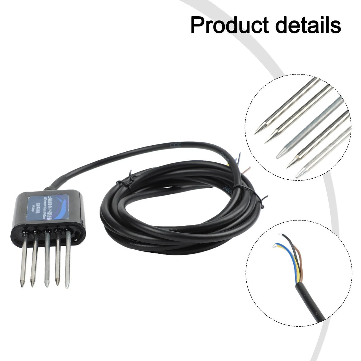 Temperature Humidity pH Conductivity NPK Soil Sensor for Gardeners