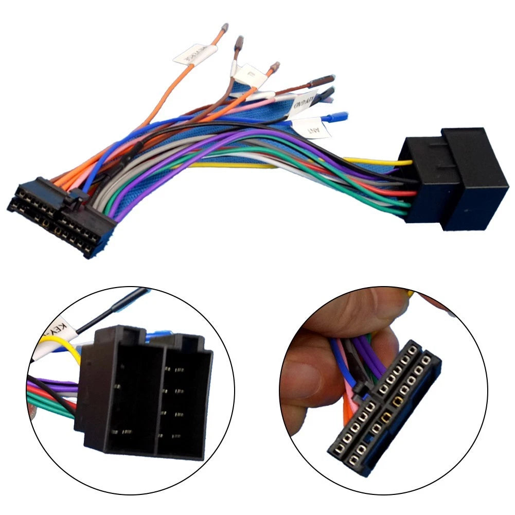 20-Pin Flexible Cable Adapter for ISO Wiring Harness (Various Vehicles)