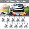 Single Stud L Track with Round Ring for Trailer Pickup Trucks (10 Pack)