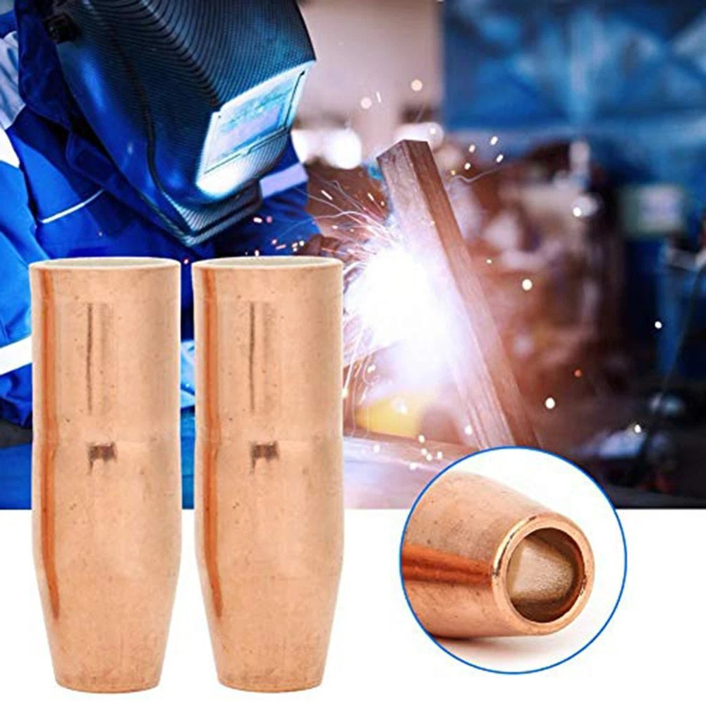 2X Copper MIG Welding Nozzles for M25 M40 Gas (12 Inch Recessed Tip)