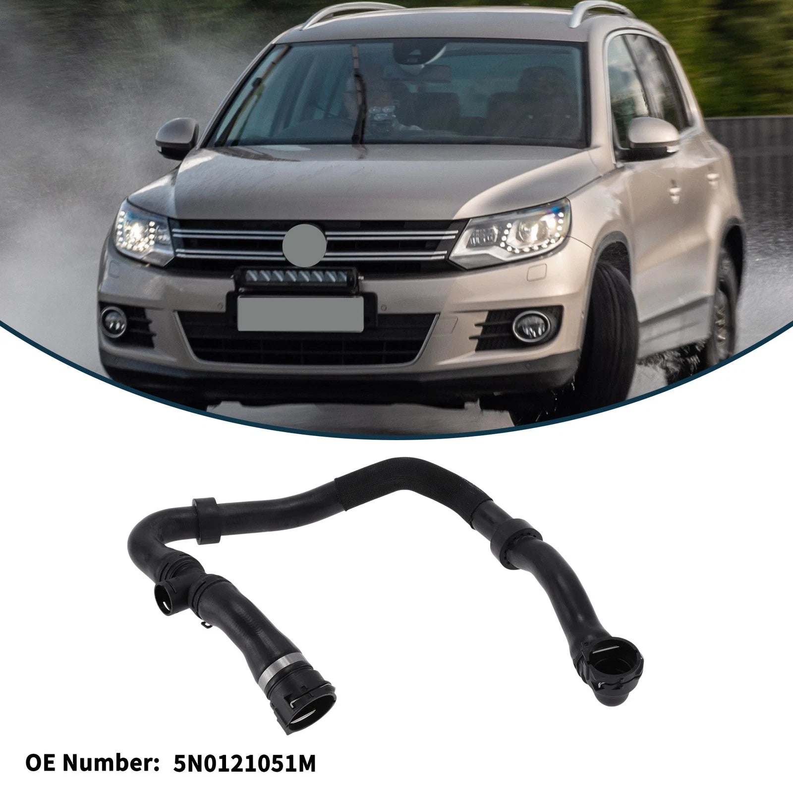 Radiator Hose Rubber Replacement for Volkswagen Tiguan (2007–2018)