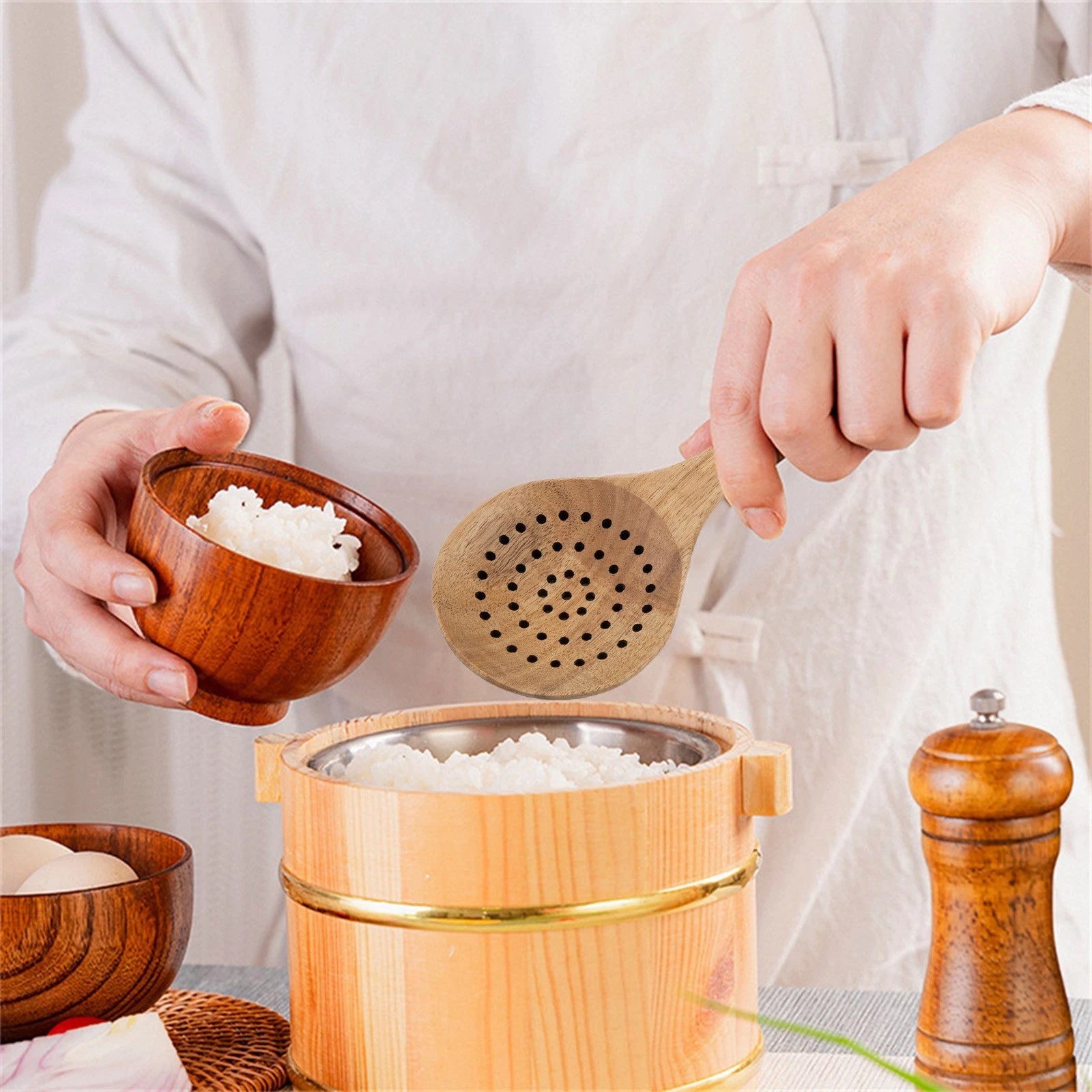 Wooden Spoon Set for Kitchen Cooking Utensils