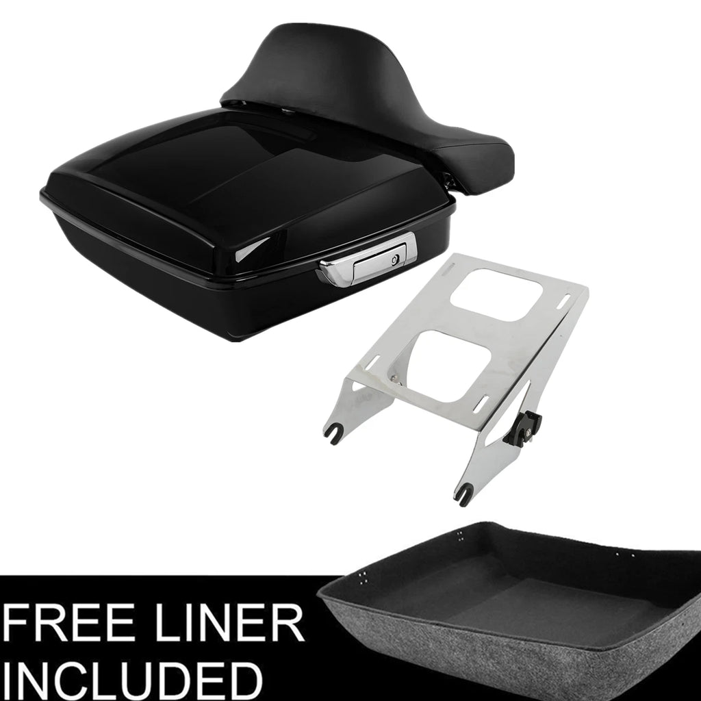 Chopped Trunk Backrest Pad Mount Rack for Harley Touring (2014–2023)
