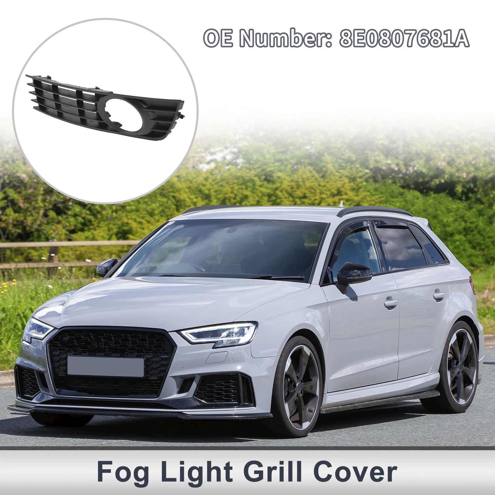 Front Left Fog Light Grill Replacement for Audi A4 Quattro (2002–2005)