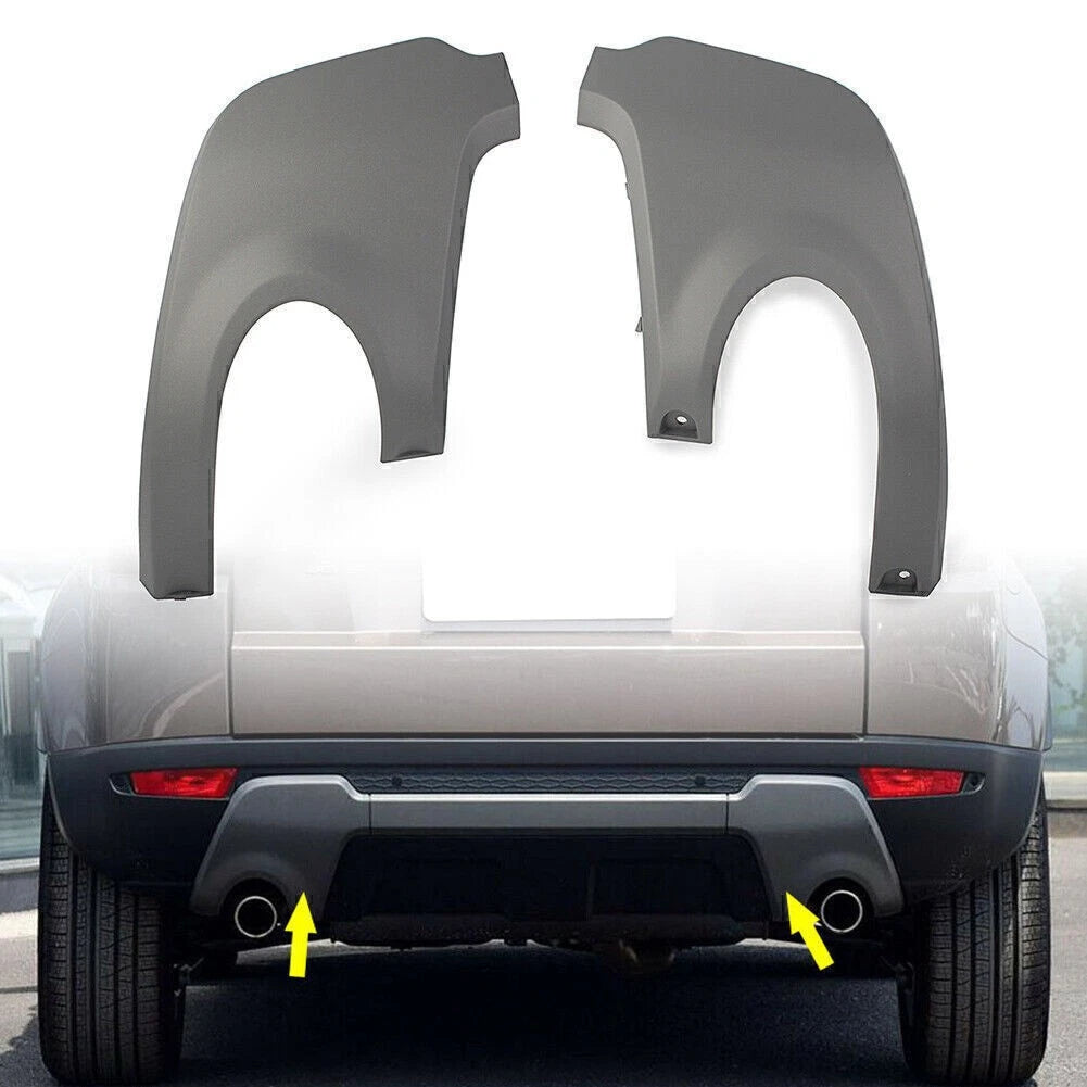 Pair Rear Exhaust Pipe Towing Hook Cover Trim Fit For Range Rover Evoque 2012-18