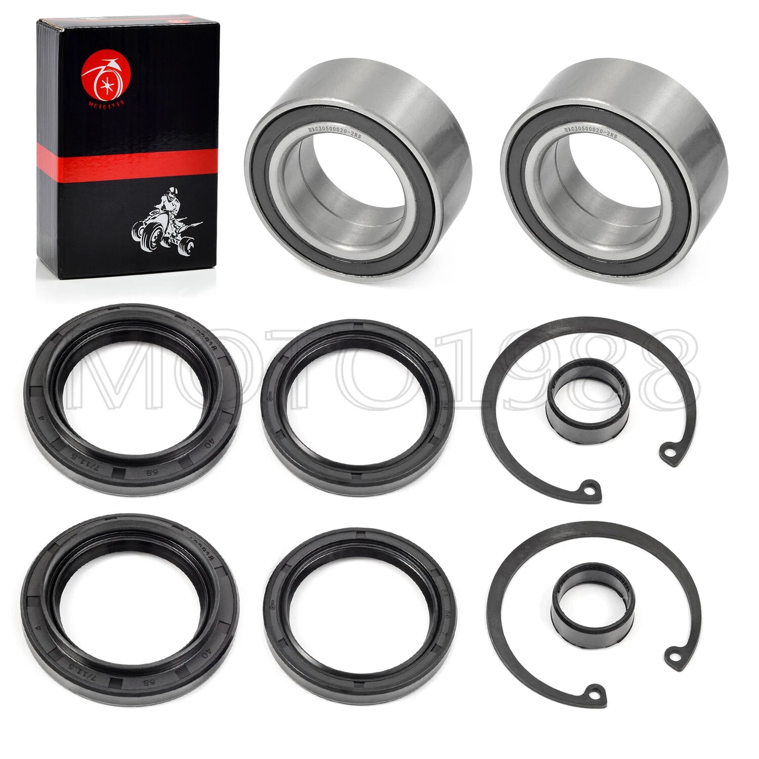 Front Wheel Bearing Seal Kit for Honda Rancher 400 4x4 TRX400FA/400FGA (2004–2007)