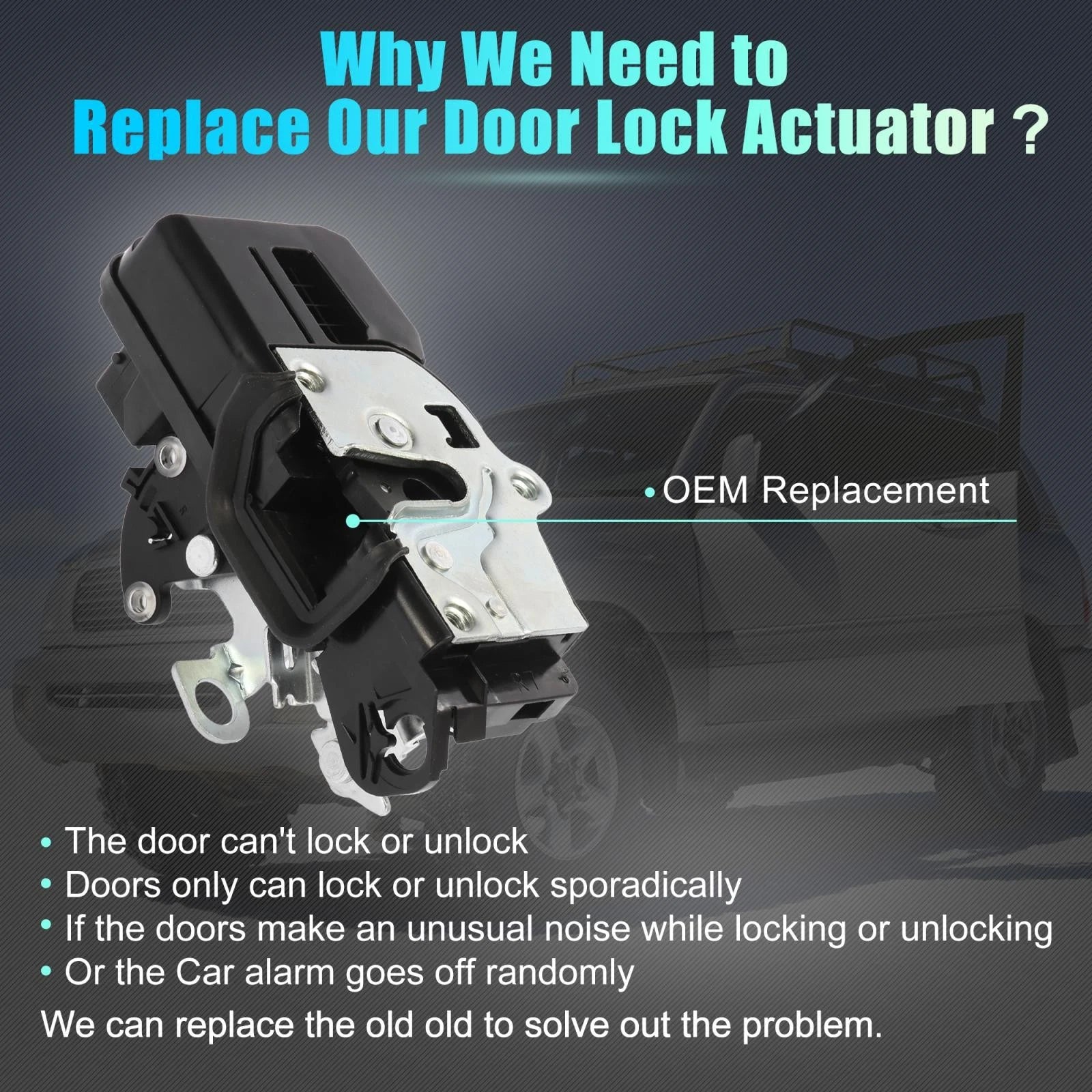 Front Right Door Lock Actuator Motor Replacement for Chevrolet Silverado (2003–2013)
