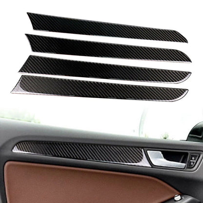 4x Carbon Fiber Interior Door Panel Cover Trim Sticker For 2009-2016 Audi A4 B8