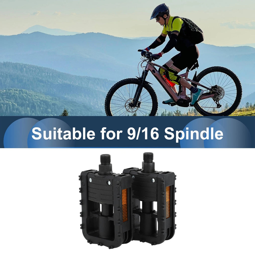 Bicycle Pedals 9/16 Inch Foldable Plastic Replacement for BMX MTB Road Bike (—)