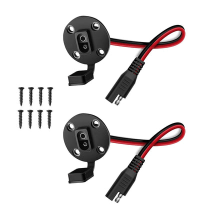 2 Pack - SAE Power Socket Sidewall Port for Solar Applications
