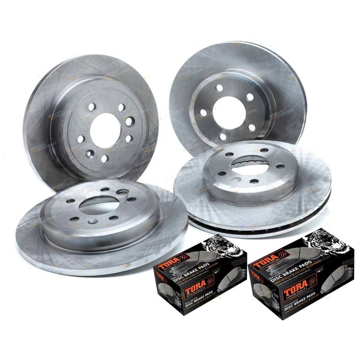 Full Set Front & Rear Disc Rotors + Brake Pads for Ford Falcon BA BF FG (2002–2016)
