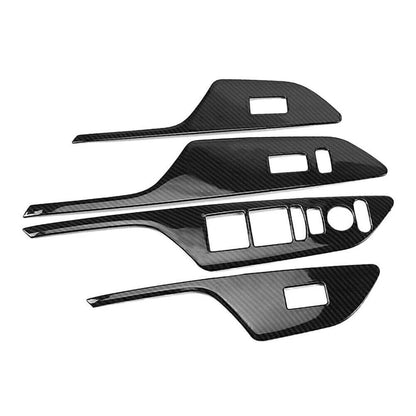 Steel Window Elevator Panel Switch Trim for Honda Civic (2016–2020) Carbon Fiber