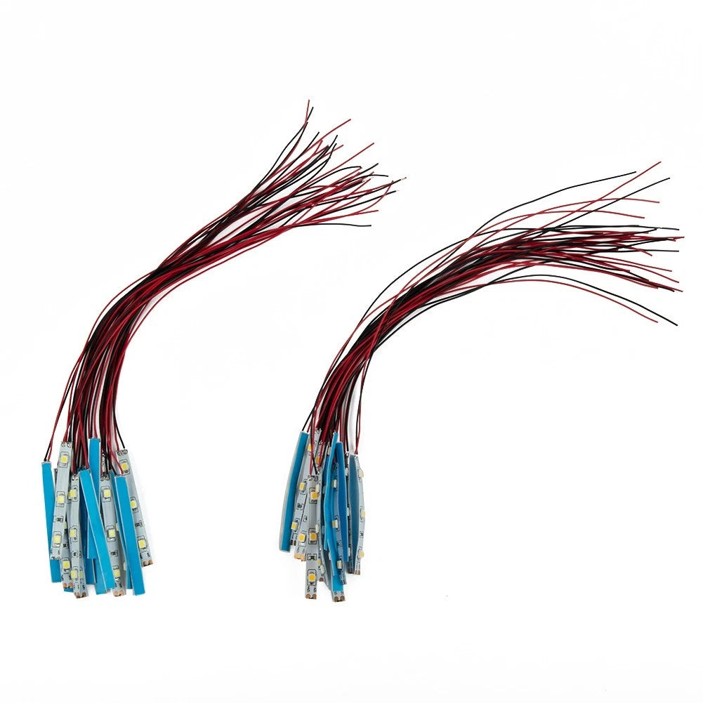 Set of 10 LED Light Strips with Cable 20cm Long