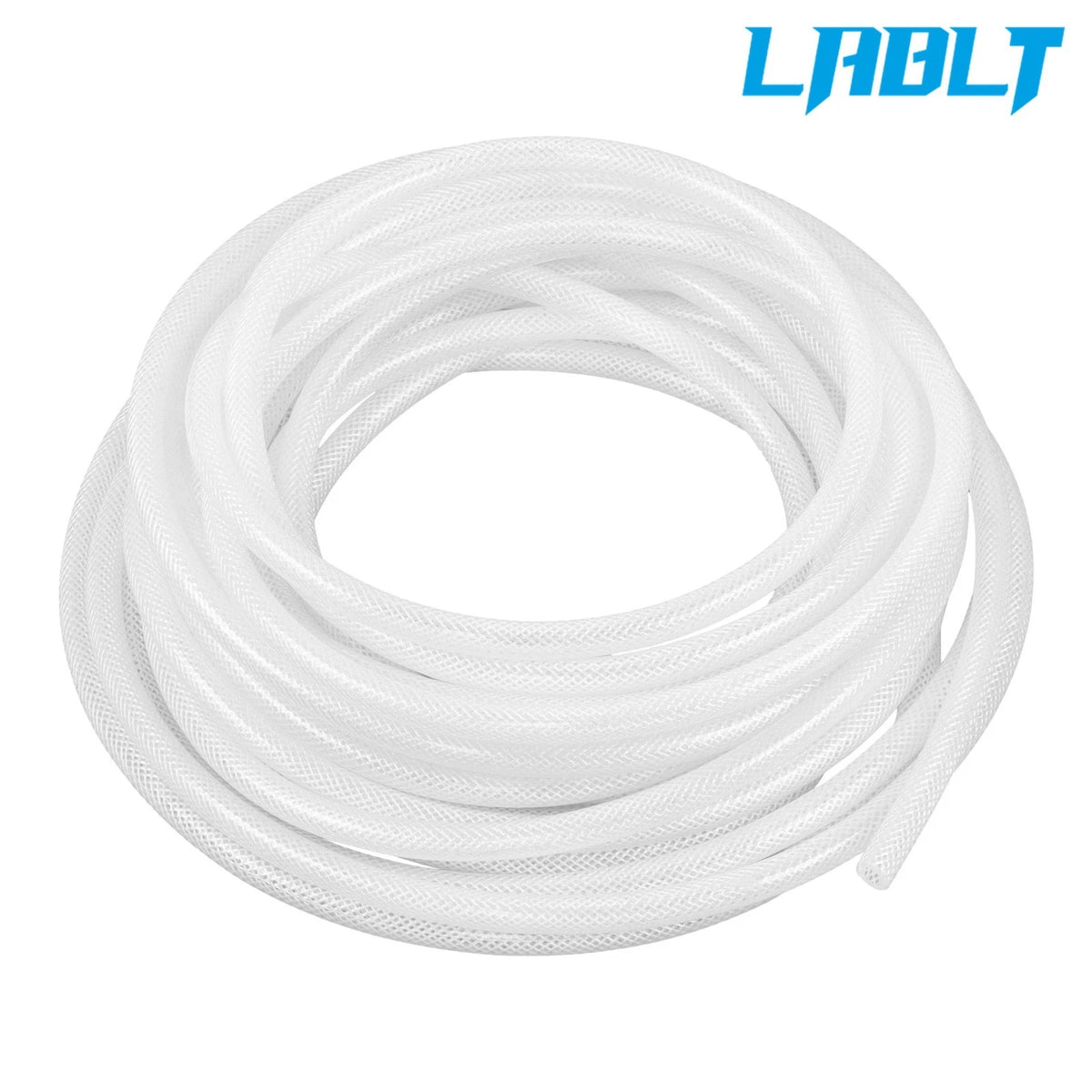 1/4" × 7/16" Braided Clear PVC Vinyl Tubing for LABLT (50 Ft, 15Bar)