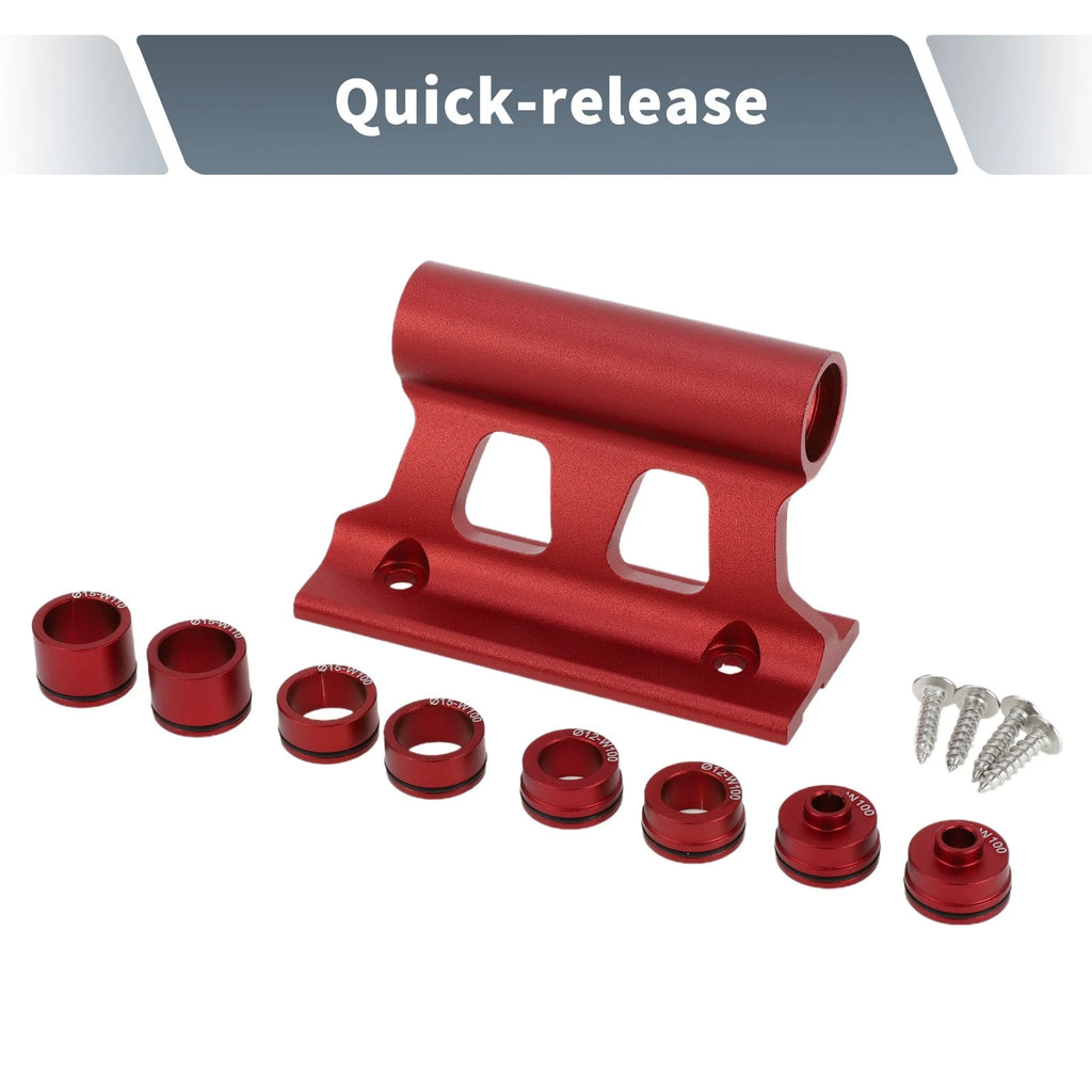 Quick Release Bike Fork Mount Rack Set for 0.26in 6.5mm Thru Axle Red