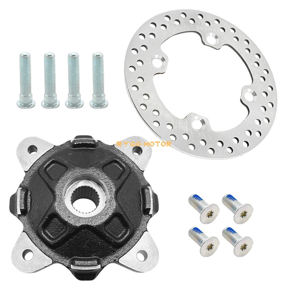 Front Wheel Hub & Disc Rotor w/Bolt Kit for Polaris Ranger 800 (2009–2014)